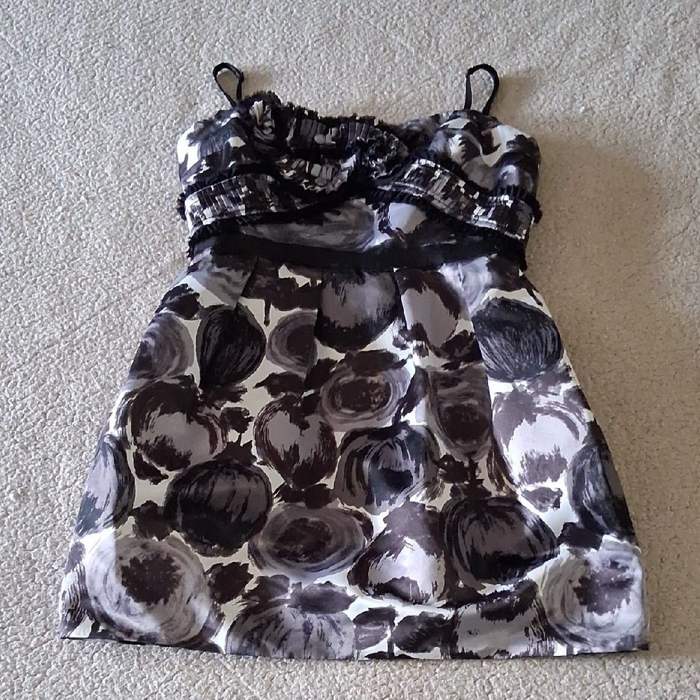 BCBGMaxAzria Black and Gray Mini Dress